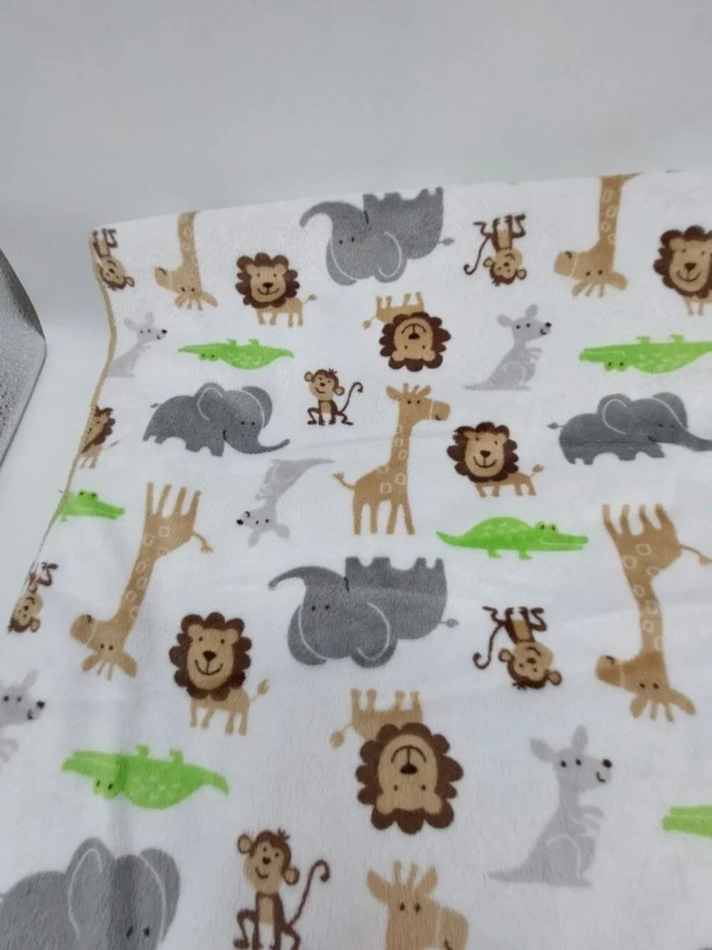 Carters Just One You Baby Blanket Brown White Lions Zebras 30x39 J4295